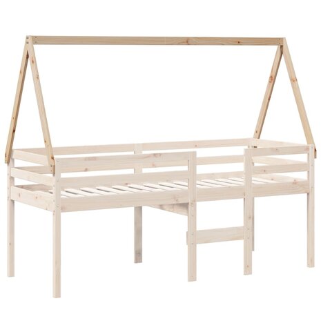 Kinderbedhuisje 199x95,5x88 cm massief grenenhout 3