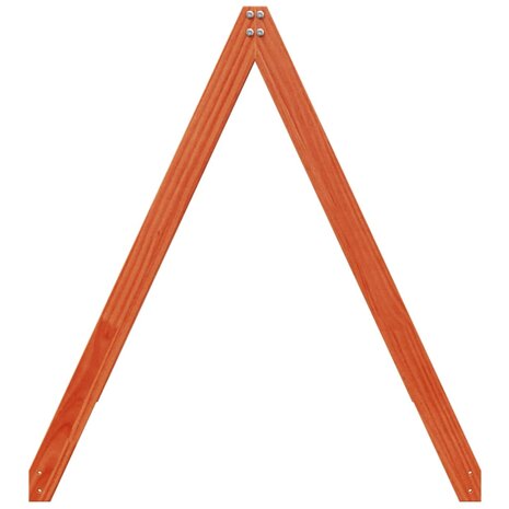 Kinderbedhuisje 199x80,5x88 cm massief grenenhout wasbruin 5