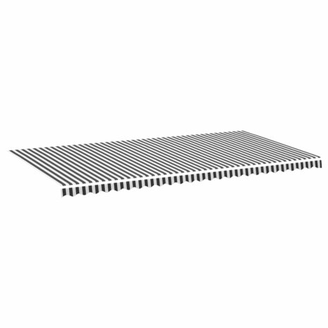Vervangingsdoek voor luifel 6x3 m antracietkleurig en wit 2