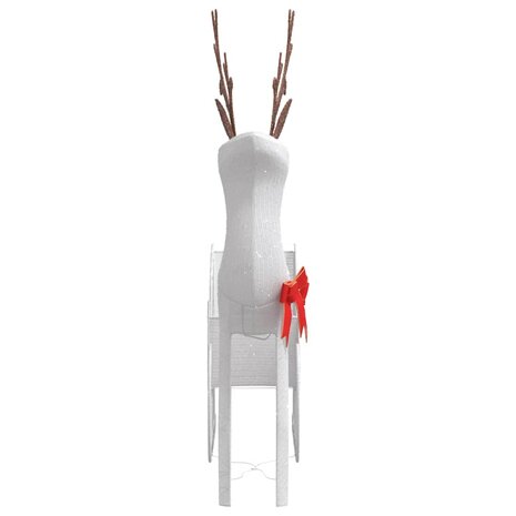 Kerstdecoratie rendier en slee 100 LED&apos;s koudwit 4