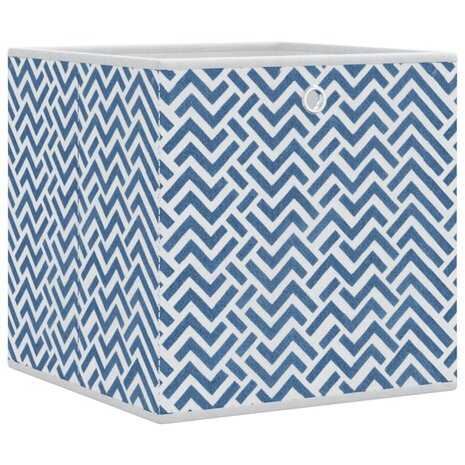Opbergboxen 10 st inklapbaar 32x32x32 cm ongeweven stof blauw 3