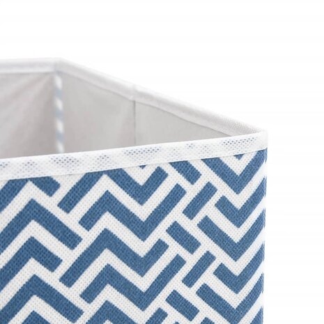 Opbergboxen 10 st inklapbaar 32x32x32 cm ongeweven stof blauw 6