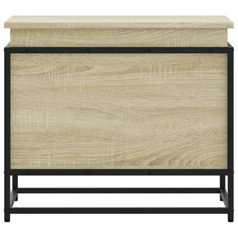 Opbergbox met deksel 60x40x51,5 cm bewerkt hout sonoma eiken 4