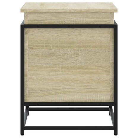 Opbergbox met deksel 60x40x51,5 cm bewerkt hout sonoma eiken 5