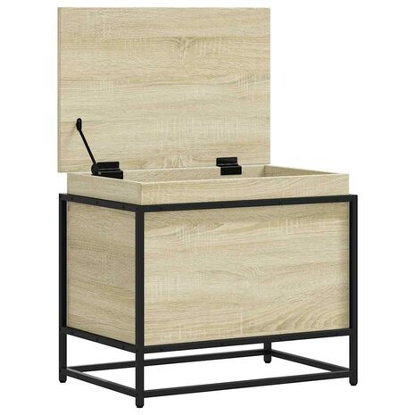 Opbergbox met deksel 60x40x51,5 cm bewerkt hout sonoma eiken 7