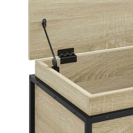 Opbergbox met deksel 60x40x51,5 cm bewerkt hout sonoma eiken 8