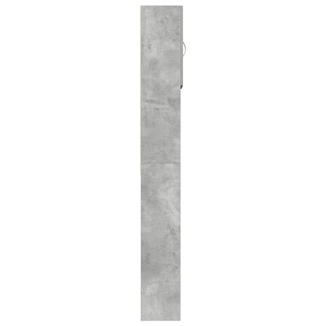 Wasmachinekast 64x24x190 cm bewerkt hout betongrijs 7