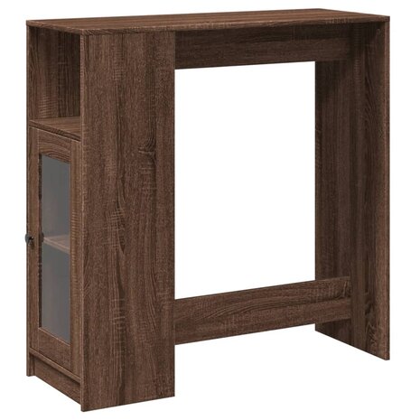 Bartafel met rekken 101x40x103,5 cm bewerkt hout bruin eiken 2