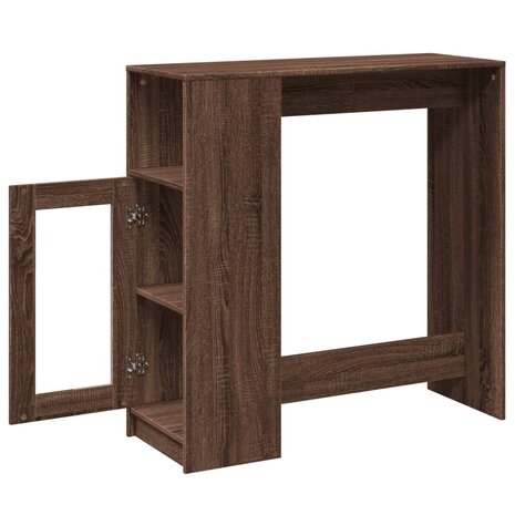 Bartafel met rekken 101x40x103,5 cm bewerkt hout bruin eiken 5