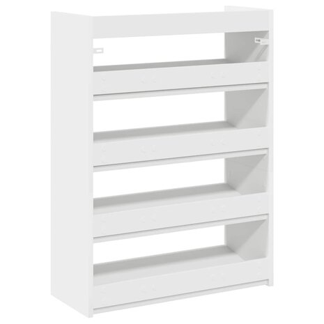 Schoenenrek 60x25x81 cm bewerkt hout wit 6