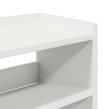 Schoenenrek 80x25x62 cm bewerkt hout wit 7