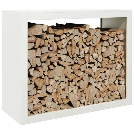 Haardhoutrek 100x40x80 cm staal wit 3