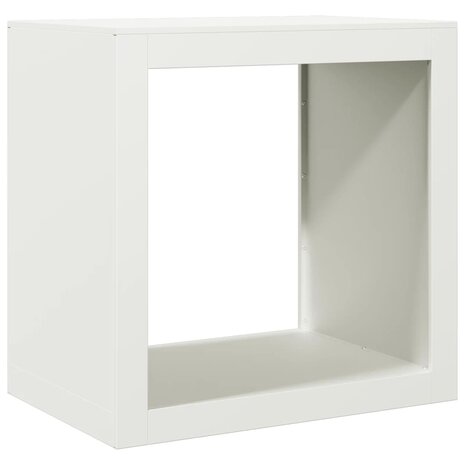 Haardhoutrek 60x40x60 cm staal wit 2