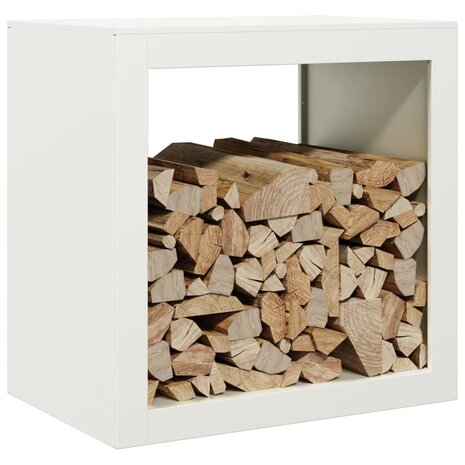 Haardhoutrek 60x40x60 cm staal wit 3