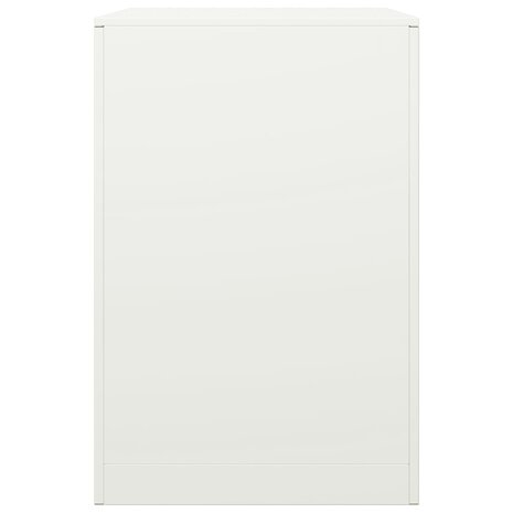 Haardhoutrek 60x40x60 cm staal wit 5