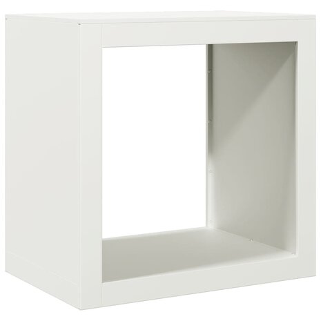 Haardhoutrek 60x40x60 cm staal wit 6