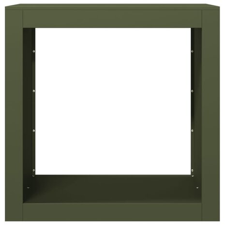 Haardhoutrek 60x40x60 cm staal groen 4