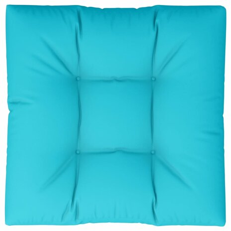 Palletkussen 70x70x12 cm stof turquoise 2