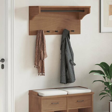 Wandkapstok SANDNES 87x30x42 cm massief grenenhout 3