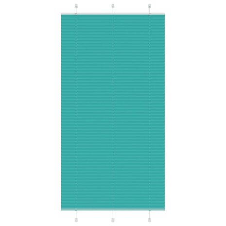 Plissé rolgordijn 110x200cm stofbreedte 109,4cm petrol groen 1