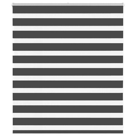 Zebra rolgordijn 130x100 cm stofbreedte 125,9 cm zwart 1
