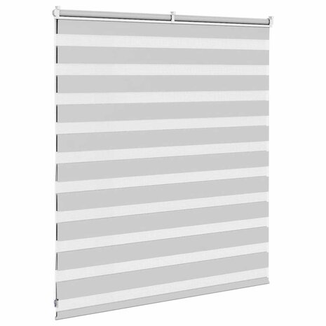 Zebra rolgordijn 130x100 cm stofbreedte 125,9 cm lichtgrijs 4