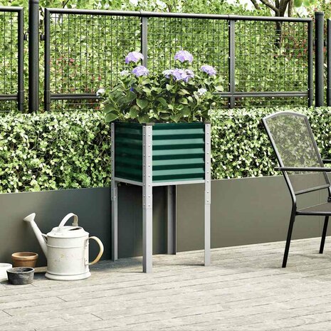 Plantenbak 45x45x88 cm staal groen 3
