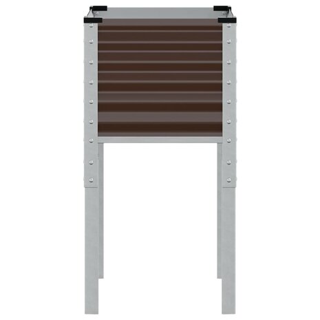 Plantenbak 45x45x88 cm staal bruin 5