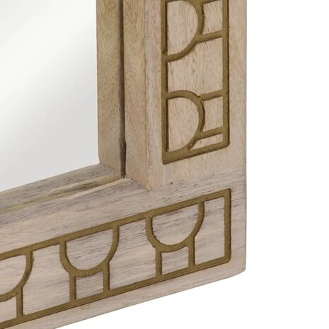 Badkamerspiegel 50x70x2,5 cm massief mangohout en glas 7