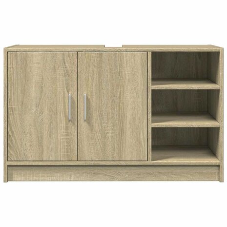 Wastafelkast 90x29x55 cm bewerkt hout sonoma eikenkleurig 4