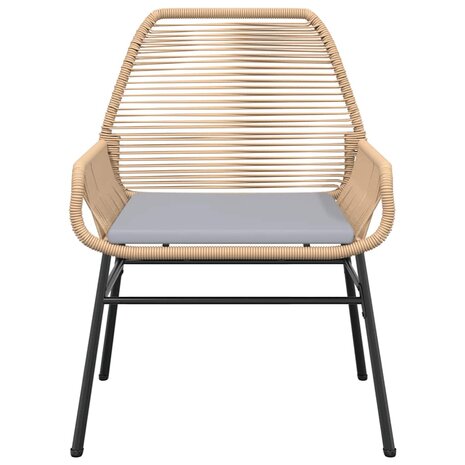 5-delige Tuinset met kussens poly rattan glas bruin 5