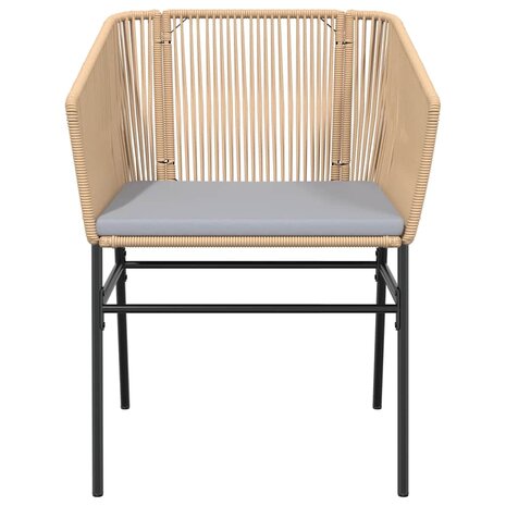 5-delige Tuinset met kussens poly rattan glas bruin 5