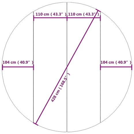 Zwembadgrondzeil Ø428 cm polyester geotextiel lichtgrijs 7
