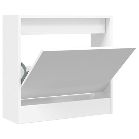 Schoenenkast 60x21x57 cm bewerkt hout wit 2