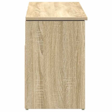 Schoenenbank 102x30,5x45 cm bewerkt hout sonoma eikenkleurig 5