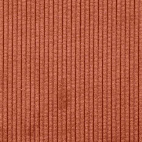 Chaise longue met kussen corduroy stof rood oranje 8