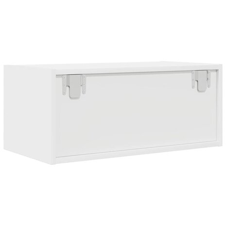Tv-meubel 60x31x25,5 cm bewerkt hout wit 8