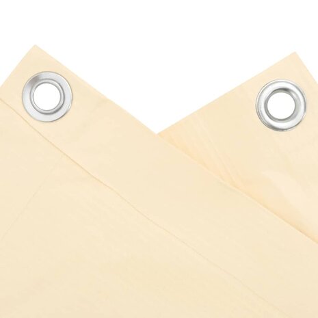 Balkonscherm 500x120 cm PVC crèmekleurig 4