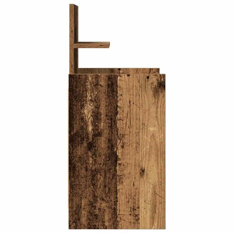 Nachtkastje met 2 lades 38x34x80 cm oud houtkleurig 7