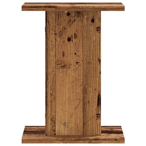 Plantenstandaards 2 st 30x30x40 cm bewerkt hout oud houtkleurig 6
