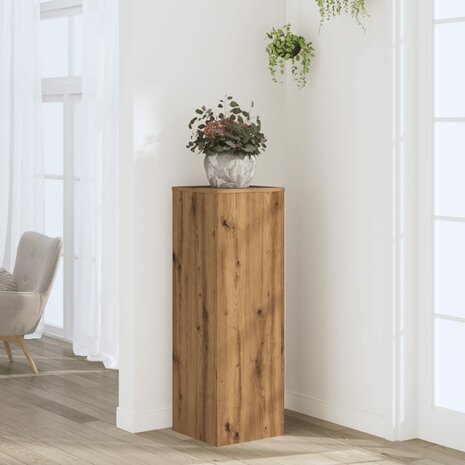 Plantenstandaard 33x33x100 cm bewerkt hout artisanaal eiken 1
