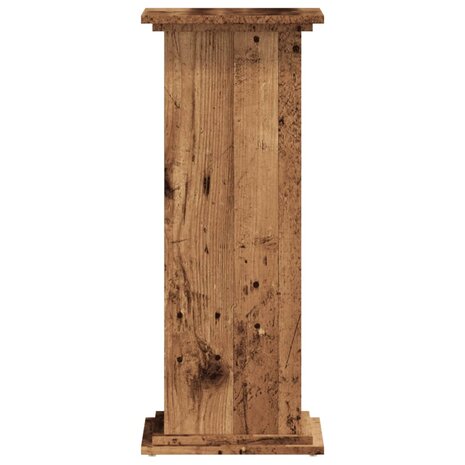 Plantenstandaard 33x33x80 cm bewerkt hout oud houtkleurig 5