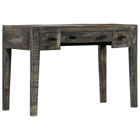 Bureau 110x50x75 cm massief mangohout zwart 1