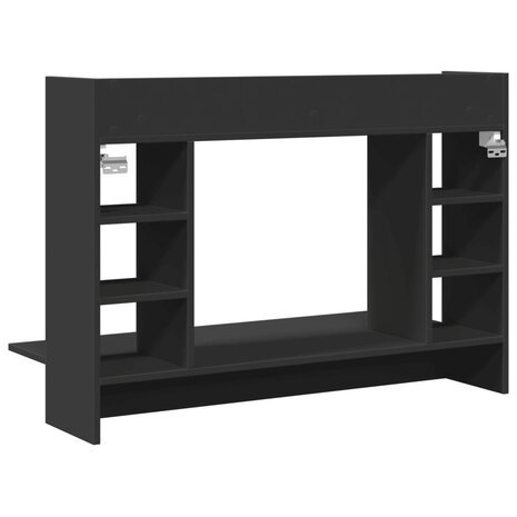Wandbureau 105x48x75 cm bewerkt hout zwart 6
