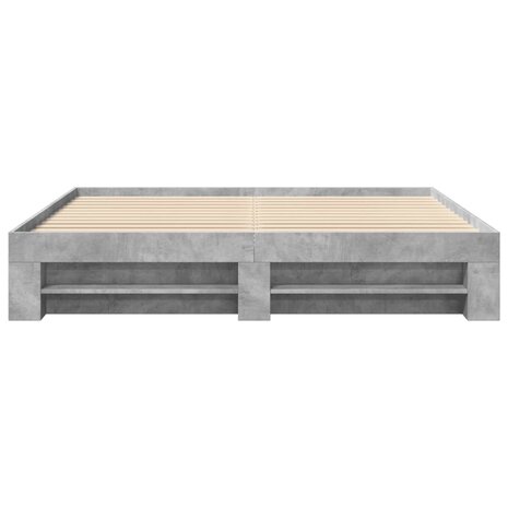 Bedframe zonder matras 180x200 cm spaanplaat betongrijs 5