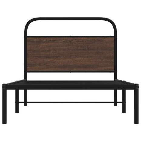 Bedframe zonder matras bewerkt hout bruin eikenkleur 90x190 cm 5