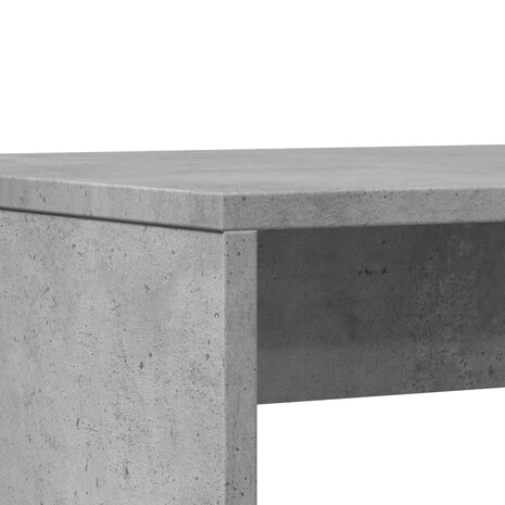 3-delige Eettafel en bankenset bewerkt hout betongrijs 8