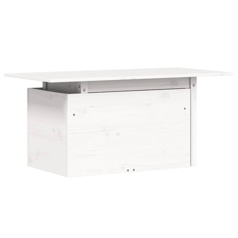 Tuintafel 100x50x75 cm massief grenenhout wit 7