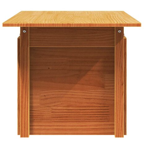Tuintafel 100x50x75 cm massief grenenhout wasbruin 6