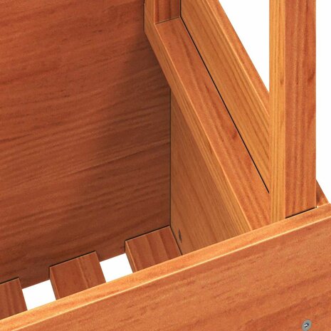 Tuintafel 100x50x75 cm massief grenenhout wasbruin 9